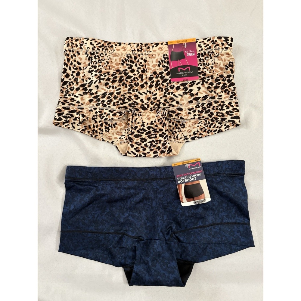 NEW Maidenform Dream Collection Boyshort 40774 Multicolored Womens Small 2 Pair